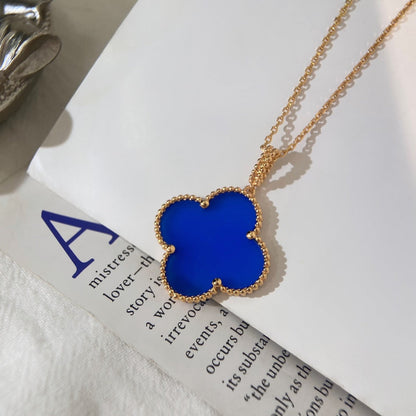 [⭐Hinora Jewelry]CLOVER 25MM NECKLACE TURQUOISE ROSE GOLD