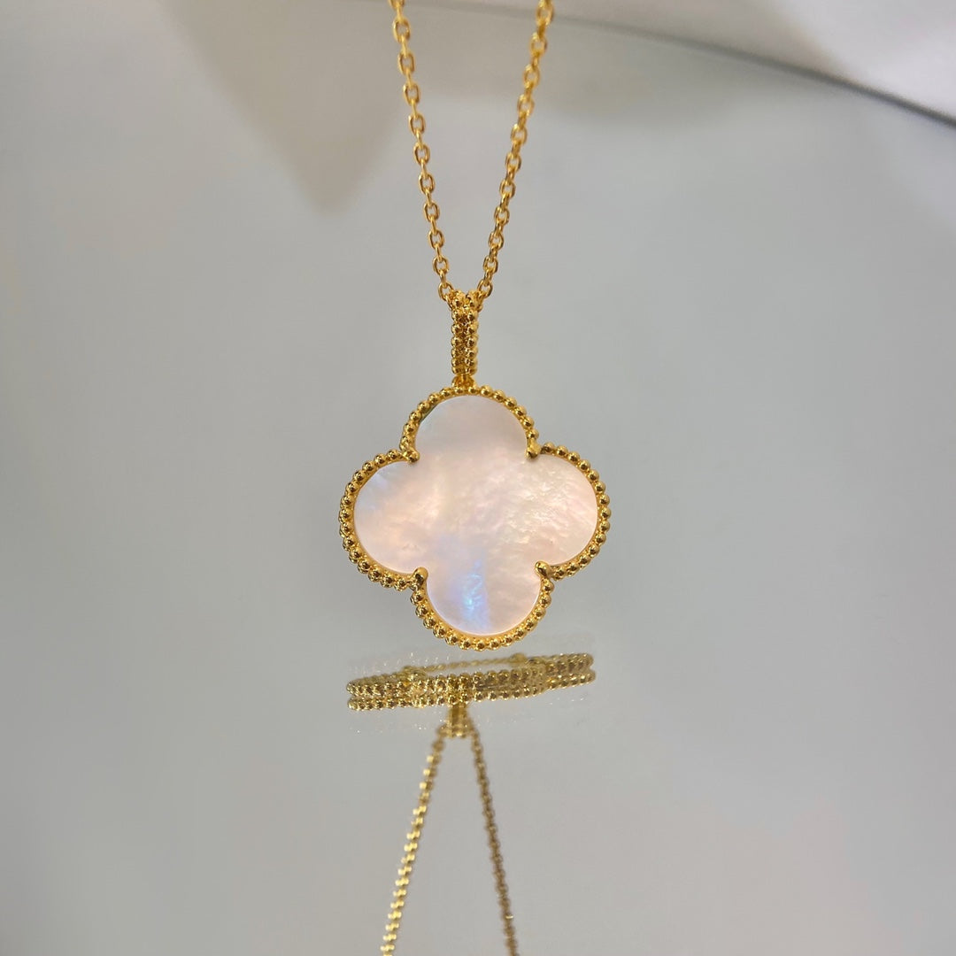 [⭐Hinora Jewelry]CLOVER 25MM MOP LARGE PENDANT NECKLACE