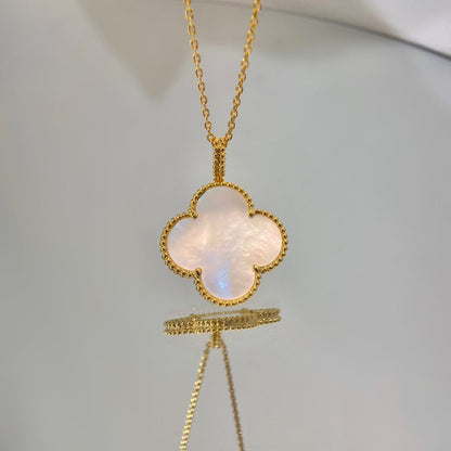 [⭐Hinora Jewelry]CLOVER 25MM MOP LARGE PENDANT NECKLACE
