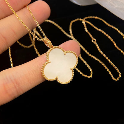 [⭐Hinora Jewelry]CLOVER 25MM MOP LARGE PENDANT NECKLACE