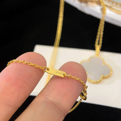 [⭐Hinora Jewelry]CLOVER 25MM MOP LARGE PENDANT NECKLACE