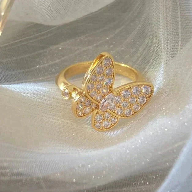 [⭐Hinora Jewelry]BUTTERFLY DIAMOND RING