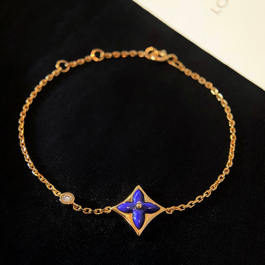 [⭐Hinora Jewelry]COLOR STAR PINK GOLD DIAMOND BRACELET
