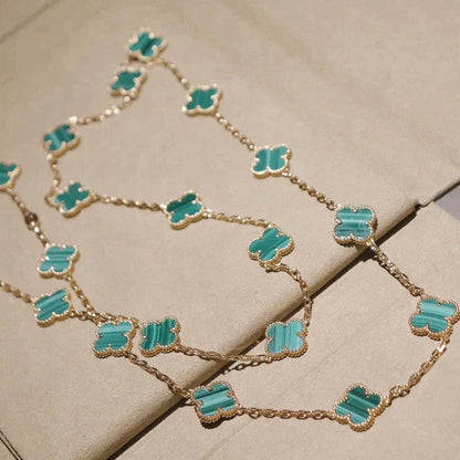 [⭐Hinora Jewelry]CLOVER 20 MOTIFS MALACHITE GOLD