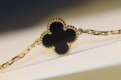 [⭐Hinora Jewelry]CLOVER 20 MOTIFS ONYX ROSE GOLD
