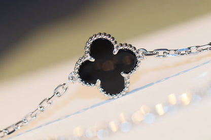 [⭐Hinora Jewelry]CLOVER 20 MOTIFS ONYX DIAMOND SILVER