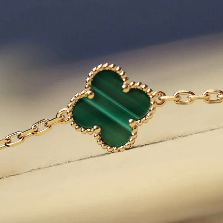 [⭐Hinora Jewelry]CLOVER 20 MOTIFS MALACHITE GOLD