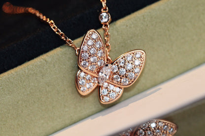 [⭐Hinora Jewelry]BUTTERFLY DIAMOND NECKLACE