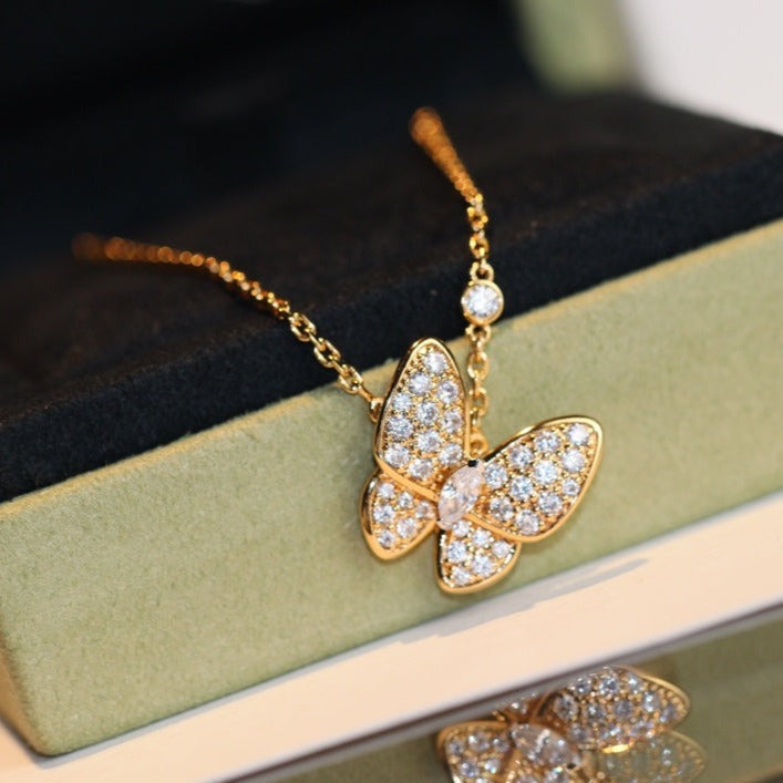 [⭐Hinora Jewelry]BUTTERFLY DIAMOND NECKLACE