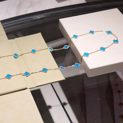 [⭐Hinora Jewelry]CLOVER 20 MOTIFS TURQUOISE GOLD
