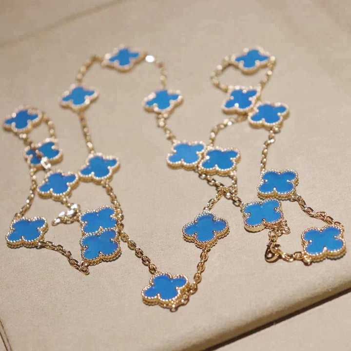 [⭐Hinora Jewelry]CLOVER 20 MOTIFS TURQUOISE GOLD