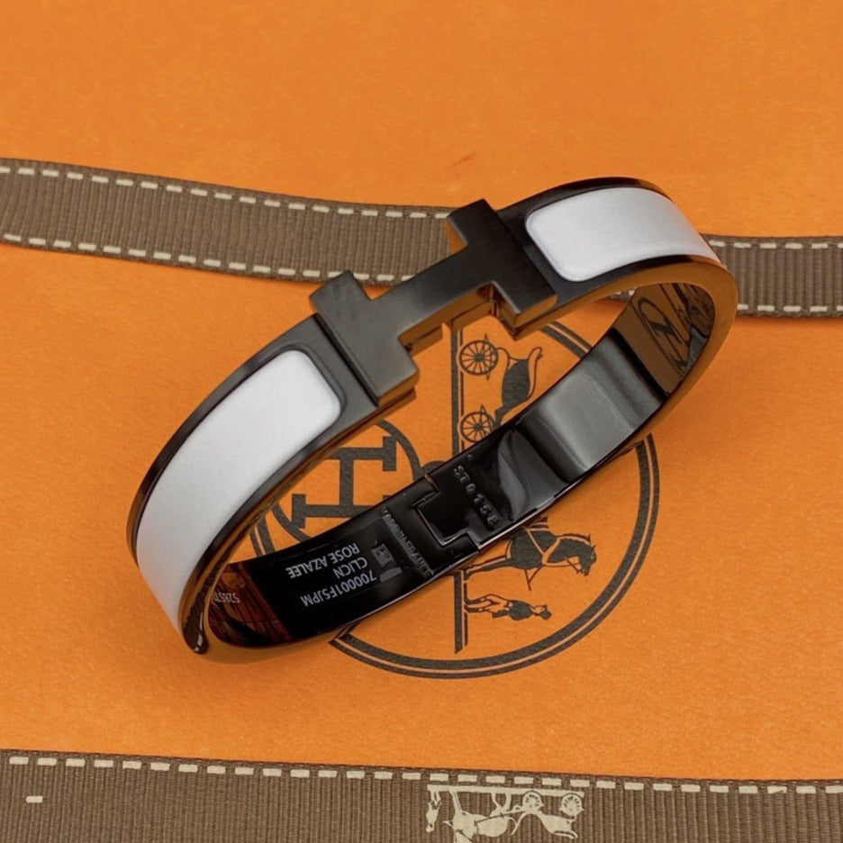 [⭐Hinora Jewelry]H BRACELET 12MM BLACK WHITE CERAMIC
