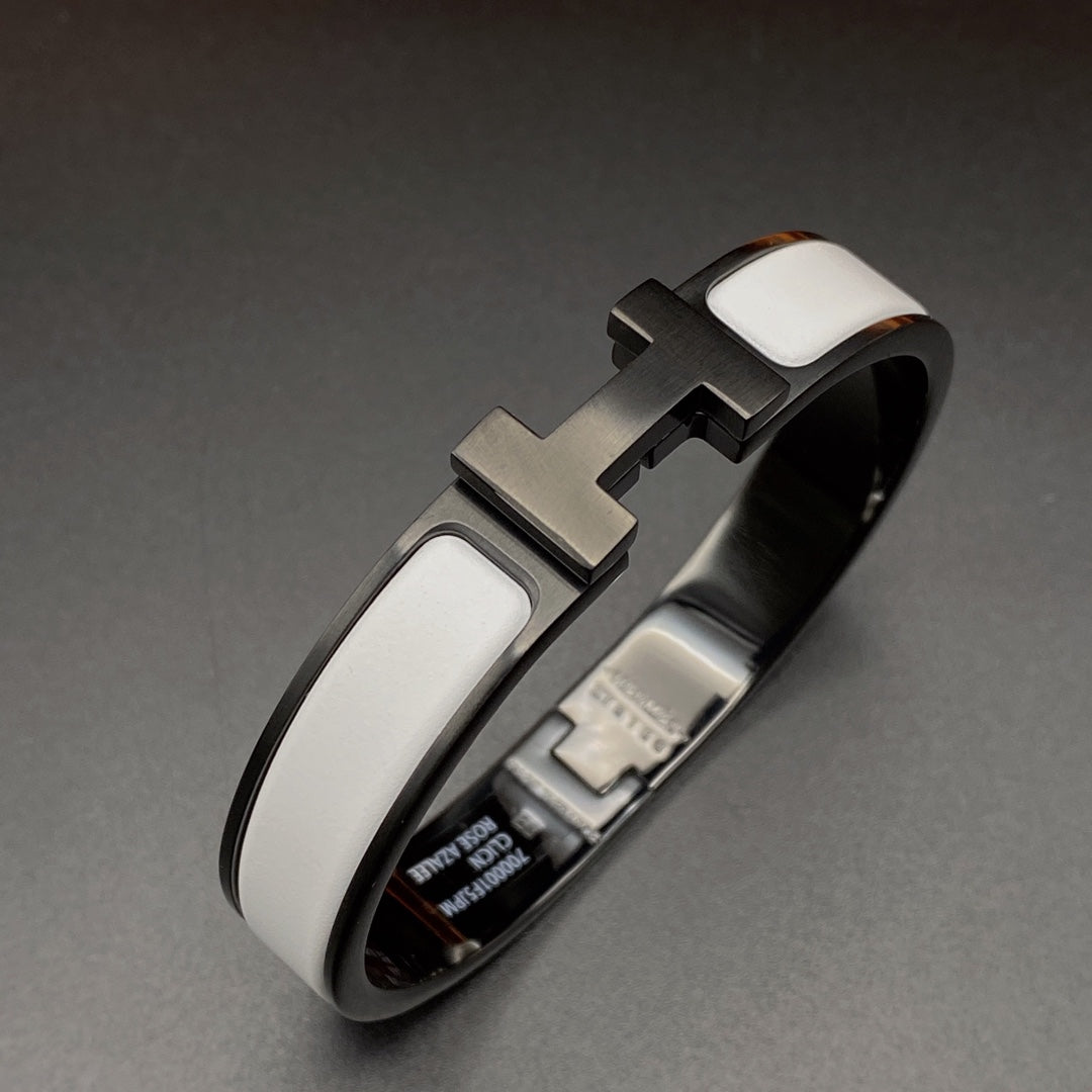 [⭐Hinora Jewelry]H BRACELET 12MM BLACK WHITE CERAMIC