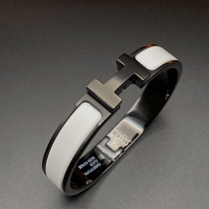 [⭐Hinora Jewelry]H BRACELET 12MM BLACK WHITE CERAMIC