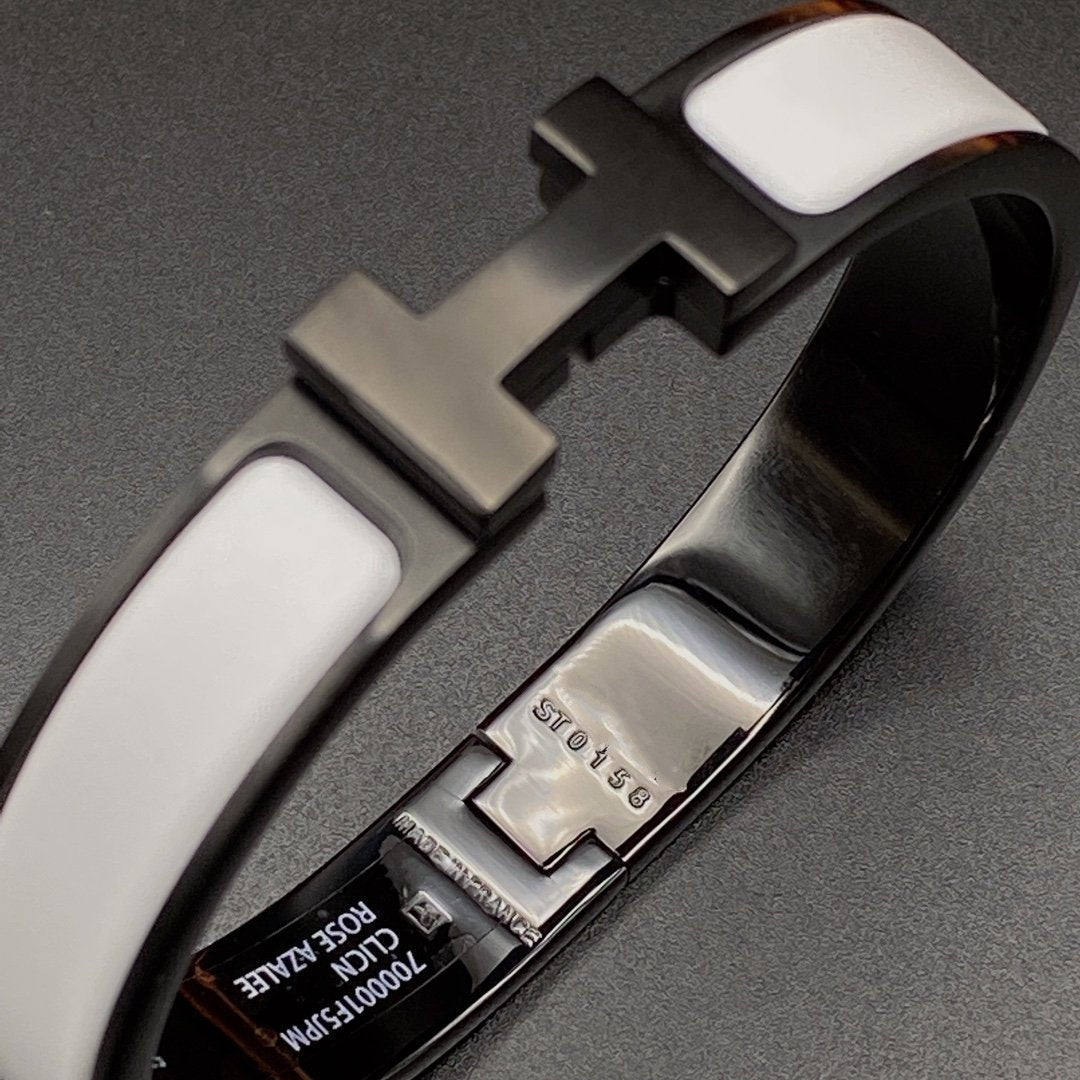 [⭐Hinora Jewelry]H BRACELET 12MM BLACK WHITE CERAMIC
