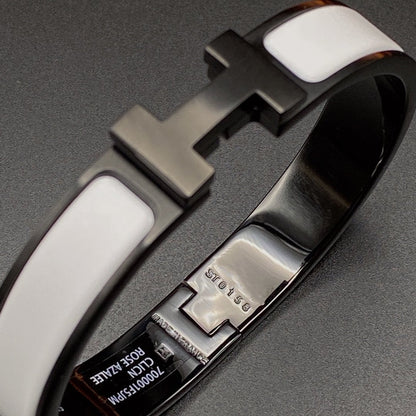 [⭐Hinora Jewelry]H BRACELET 12MM BLACK WHITE CERAMIC