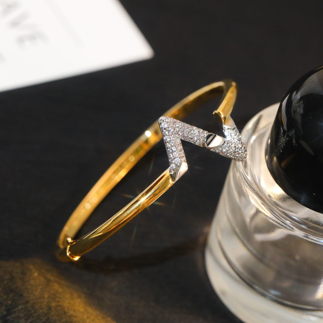 [⭐Hinora Jewelry]VOLTE UPSITE DOWN GOLD DIAMOND BRACELET