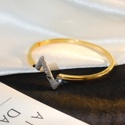 [⭐Hinora Jewelry]VOLTE UPSITE DOWN GOLD DIAMOND BRACELET