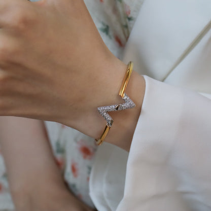 [⭐Hinora Jewelry]VOLTE UPSITE DOWN GOLD DIAMOND BRACELET