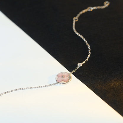 [⭐Hinora Jewelry]SUN MOTIF PINK MOP SILVER BRACELET