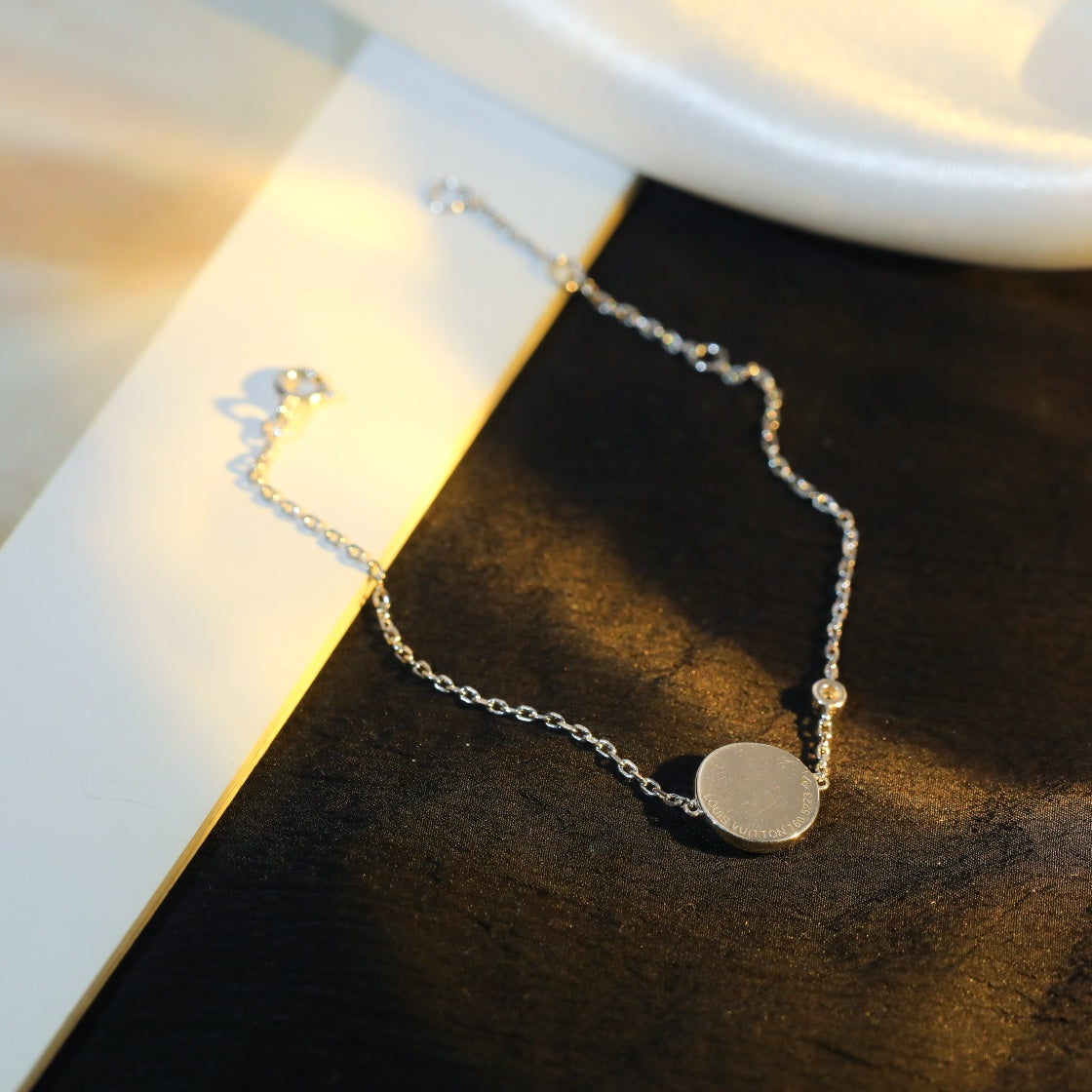 [⭐Hinora Jewelry]SUN MOTIF PINK MOP SILVER BRACELET