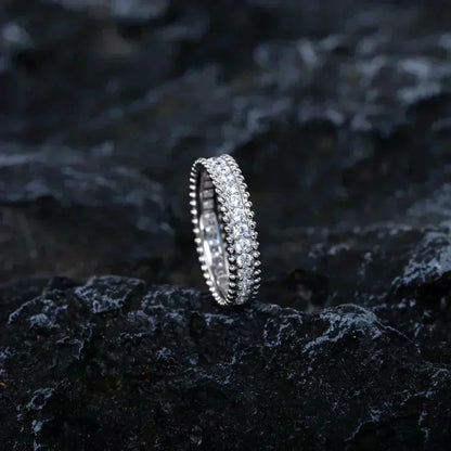 [⭐Hinora Jewelry]PERLEE DIAMOND SILVER RING