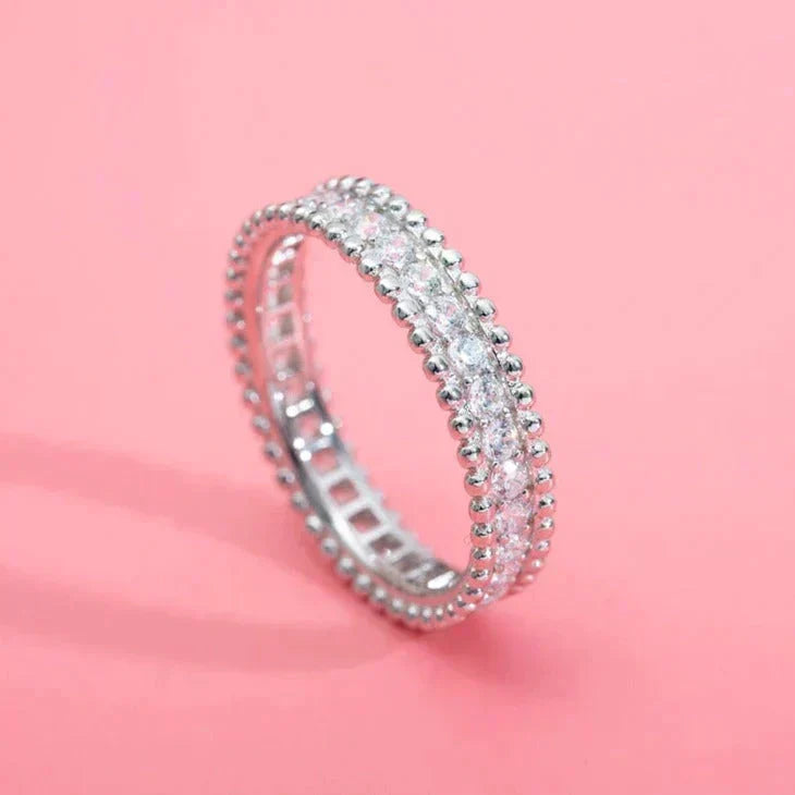 [⭐Hinora Jewelry]PERLEE DIAMOND SILVER RING