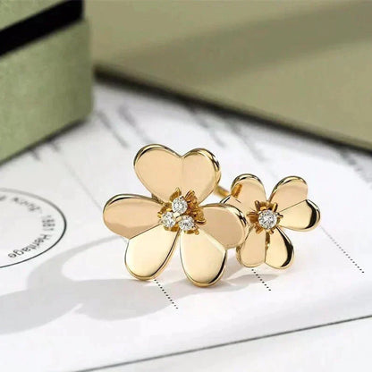 [⭐Hinora Jewelry]CLOVER COMOS GOLD DIAMOND RING