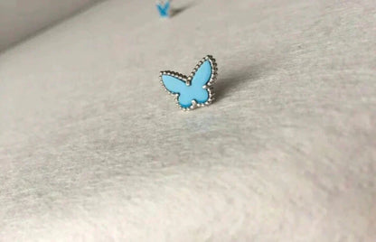 [⭐Hinora Jewelry]BUTTERFLY TURQUOISE EARRINGS SILVER