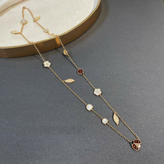 [⭐Hinora Jewelry]LUCKY SPRING 15 MOTIFS GOLD NECKLACE