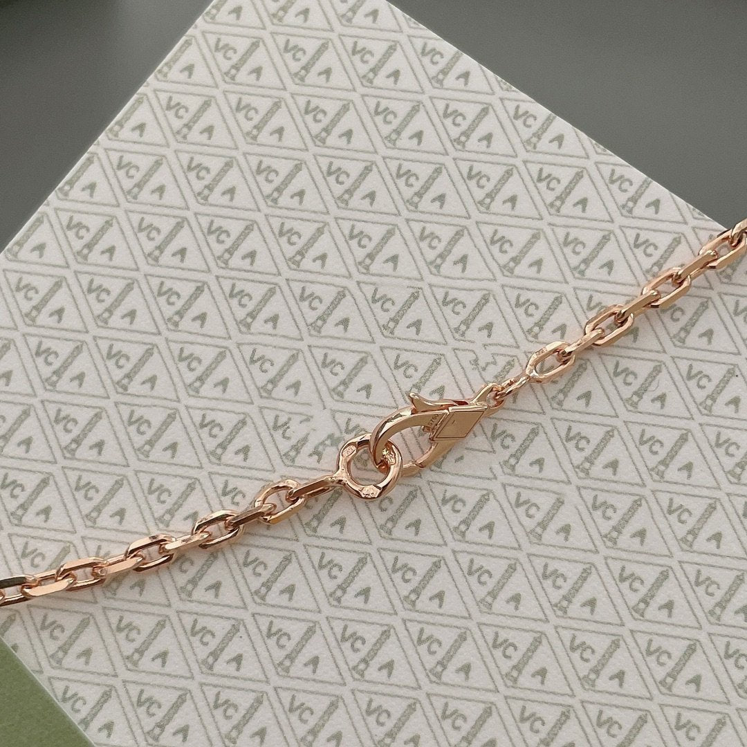 [⭐Hinora Jewelry]LUCKY SPRING 15 MOTIFS ROSE GOLD NECKLACE