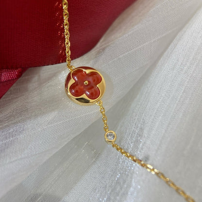 [⭐Hinora Jewelry]SUN PEDANT CARNELIAN BRACELET