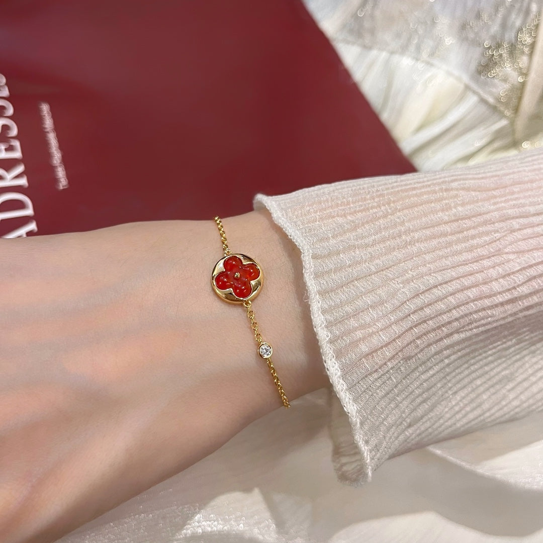 [⭐Hinora Jewelry]SUN PEDANT CARNELIAN BRACELET