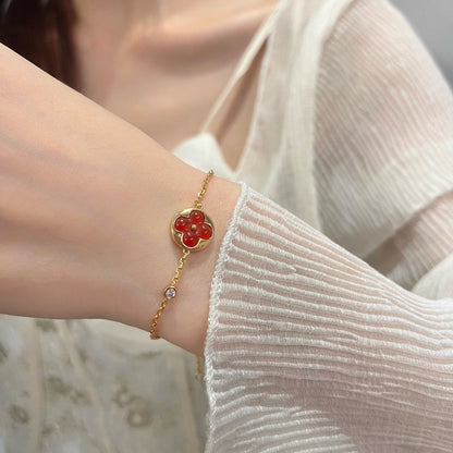 [⭐Hinora Jewelry]SUN PEDANT CARNELIAN BRACELET