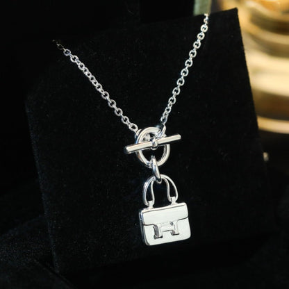 [⭐Hinora Jewelry]POP H PEDANT SILVER NECKLACE