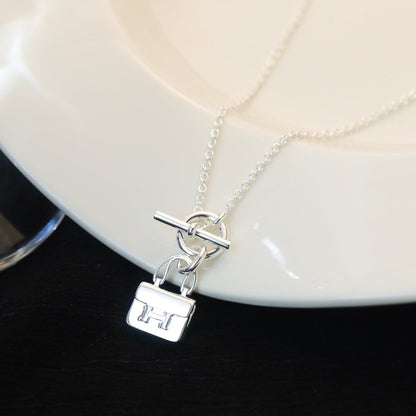 [⭐Hinora Jewelry]POP H PEDANT SILVER NECKLACE