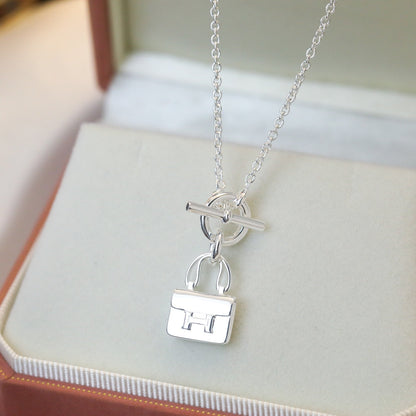 [⭐Hinora Jewelry]POP H PEDANT SILVER NECKLACE