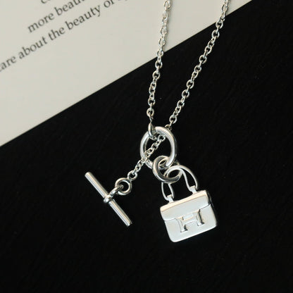 [⭐Hinora Jewelry]POP H PEDANT SILVER NECKLACE
