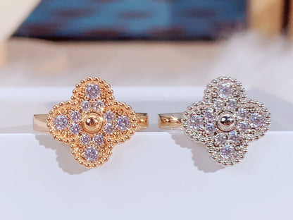 [⭐Hinora Jewelry]CLOVER DIAMOND RING