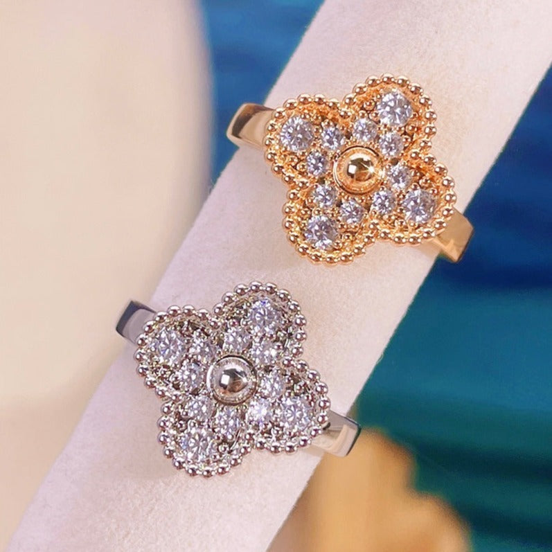 [⭐Hinora Jewelry]CLOVER DIAMOND RING