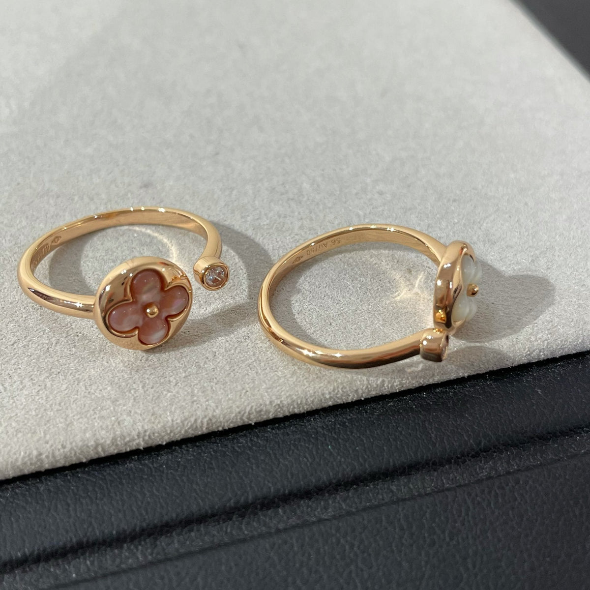 [⭐Hinora Jewelry]SUN 1 DIAMOND PINK MOP RING