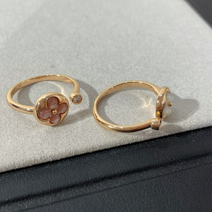 [⭐Hinora Jewelry]SUN 1 DIAMOND PINK MOP RING