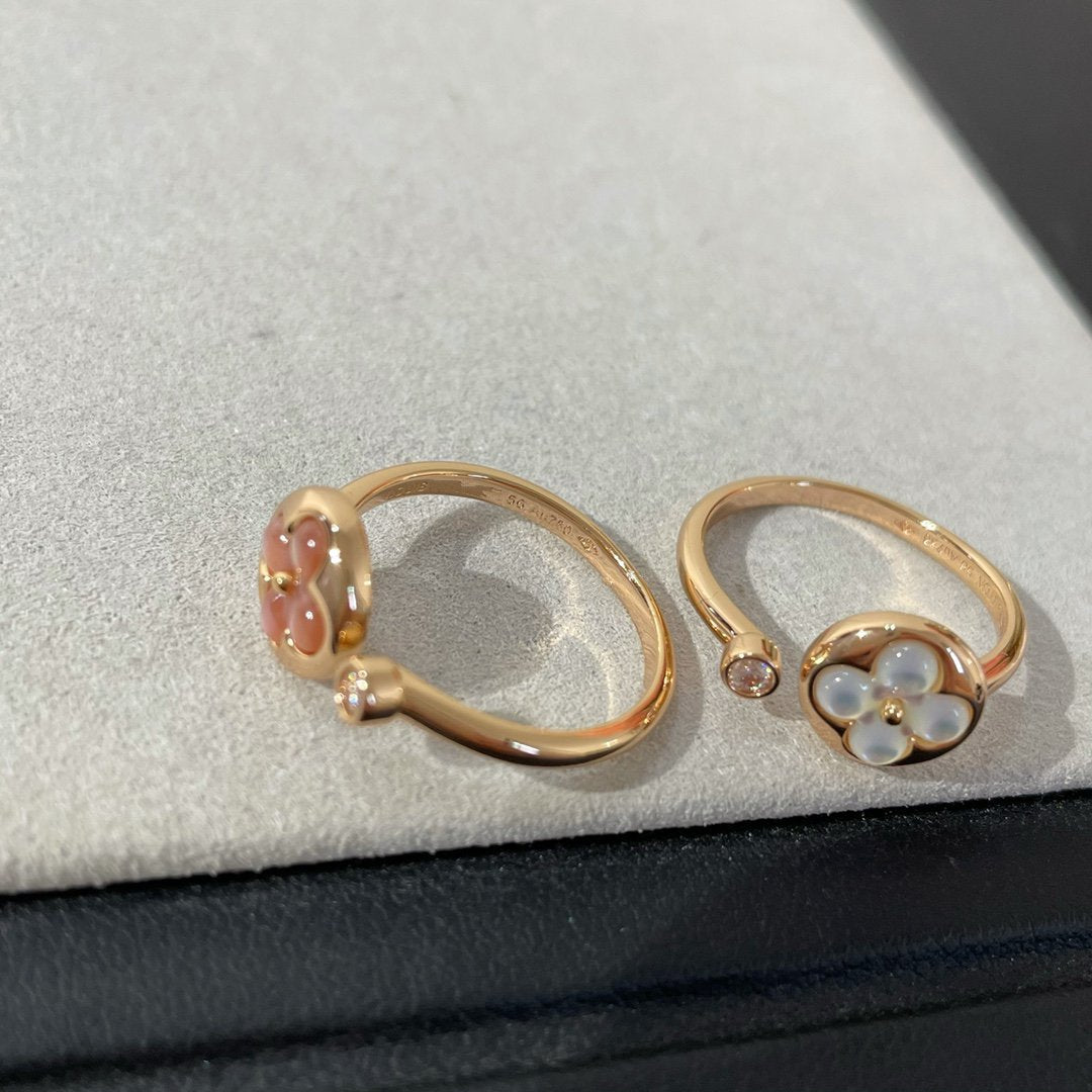 [⭐Hinora Jewelry]SUN 1 DIAMOND PINK MOP RING