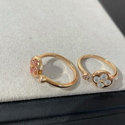 [⭐Hinora Jewelry]SUN 1 DIAMOND PINK MOP RING