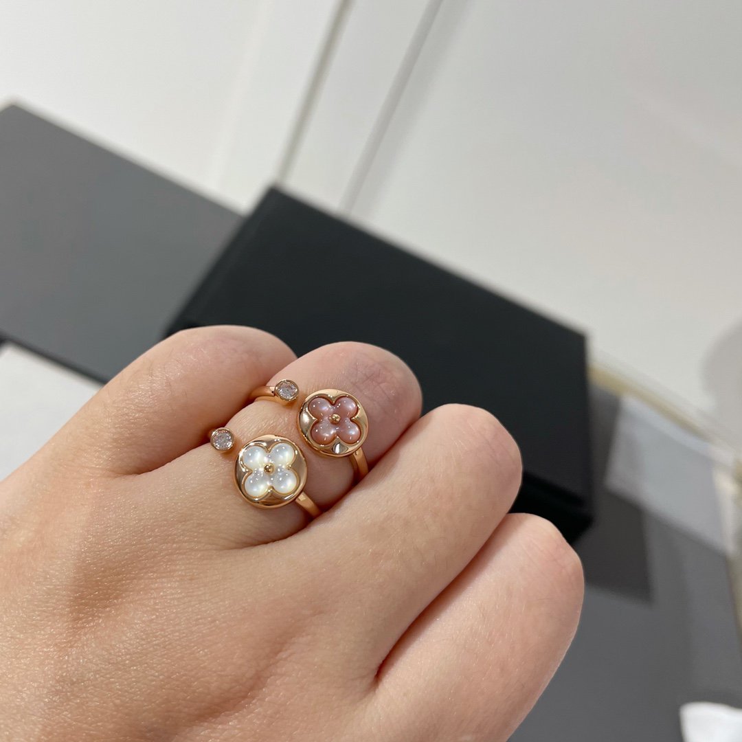 [⭐Hinora Jewelry]SUN 1 DIAMOND PINK MOP RING