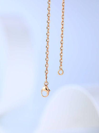 [⭐Hinora Jewelry]H CAGE PINK GOLD NECKLACE