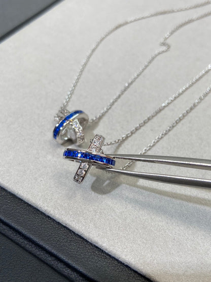 [⭐Hinora Jewelry]LIENS DIAMOND SILVER NECKLACE