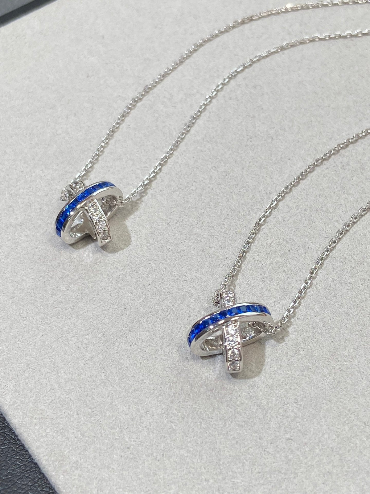 [⭐Hinora Jewelry]LIENS DIAMOND SILVER NECKLACE
