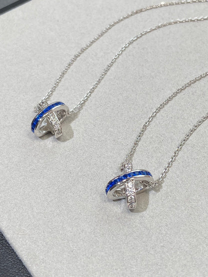 [⭐Hinora Jewelry]LIENS DIAMOND SILVER NECKLACE