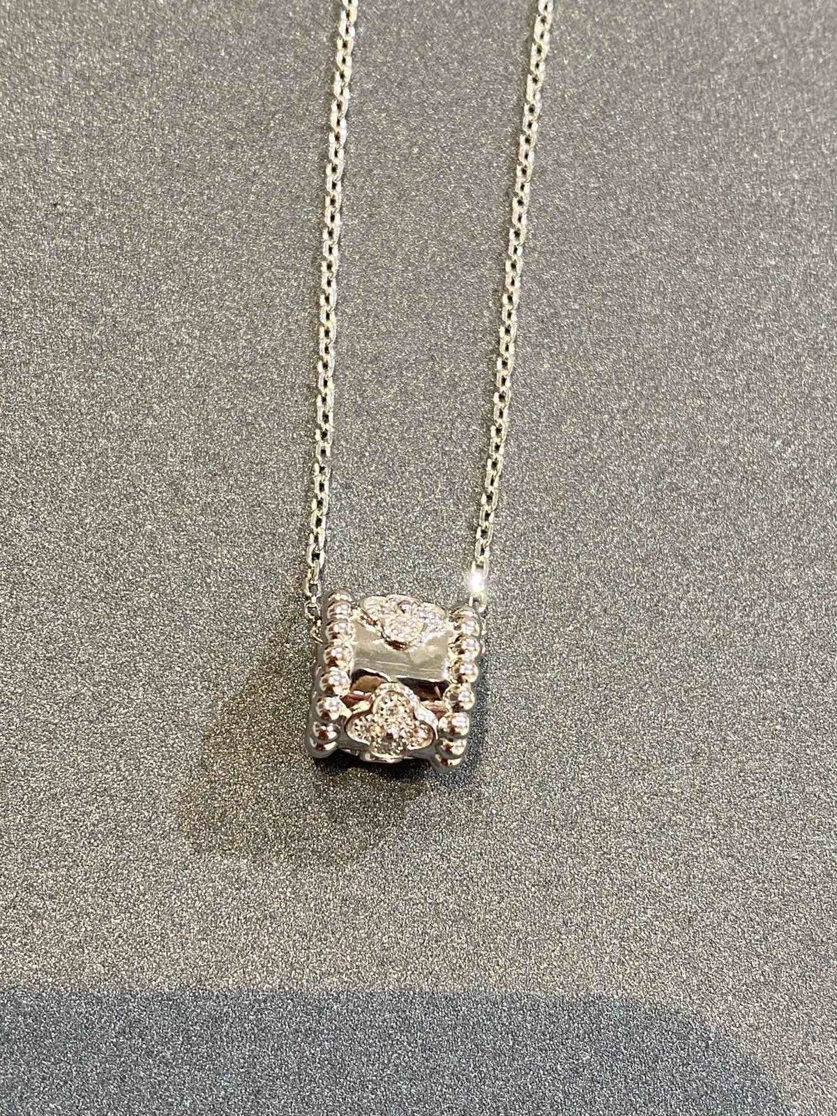 [⭐Hinora Jewelry]PERLEE PEDANT SIVLER DIAMOND NECKLACE